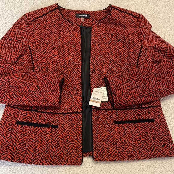 Nine West Womens Blazer Autumn Foliage Size 12